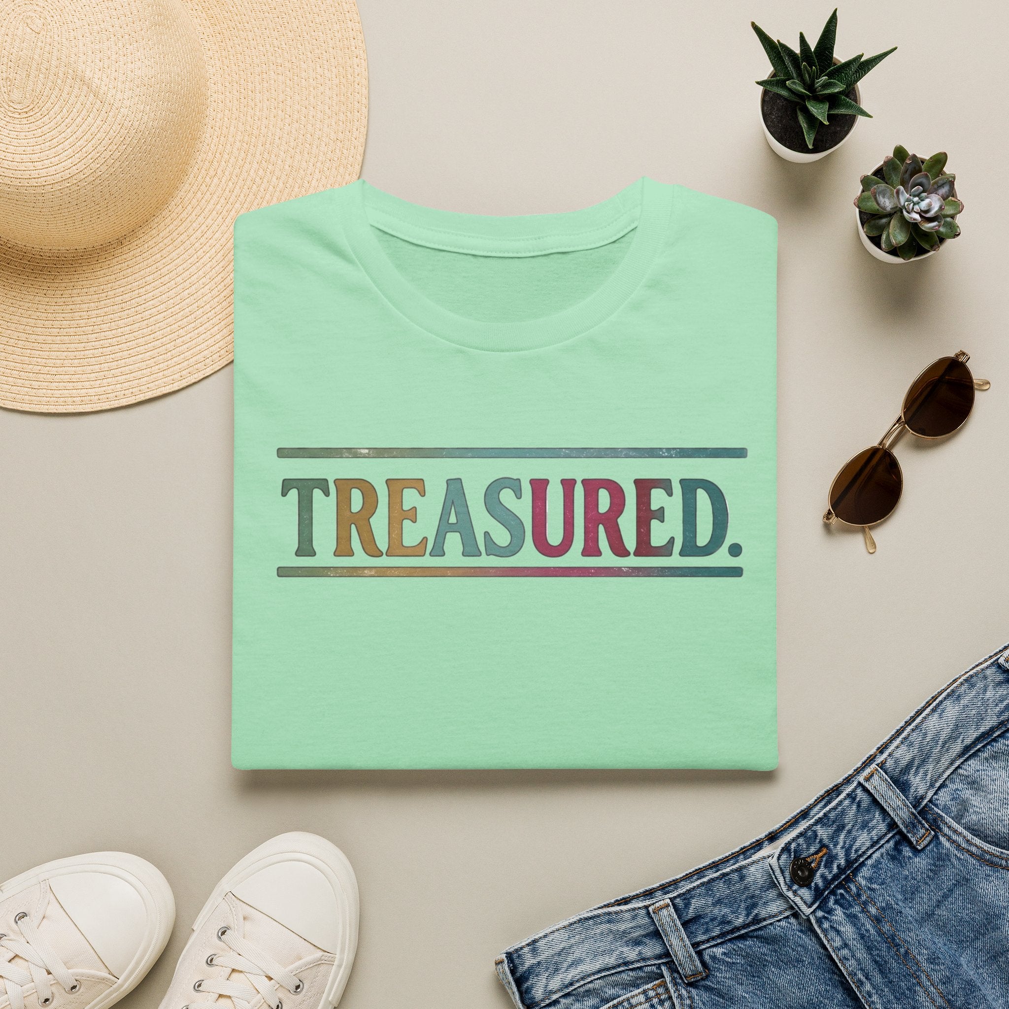 T-Shirt — 'Treasured' Colorful Retro Graphic Tee