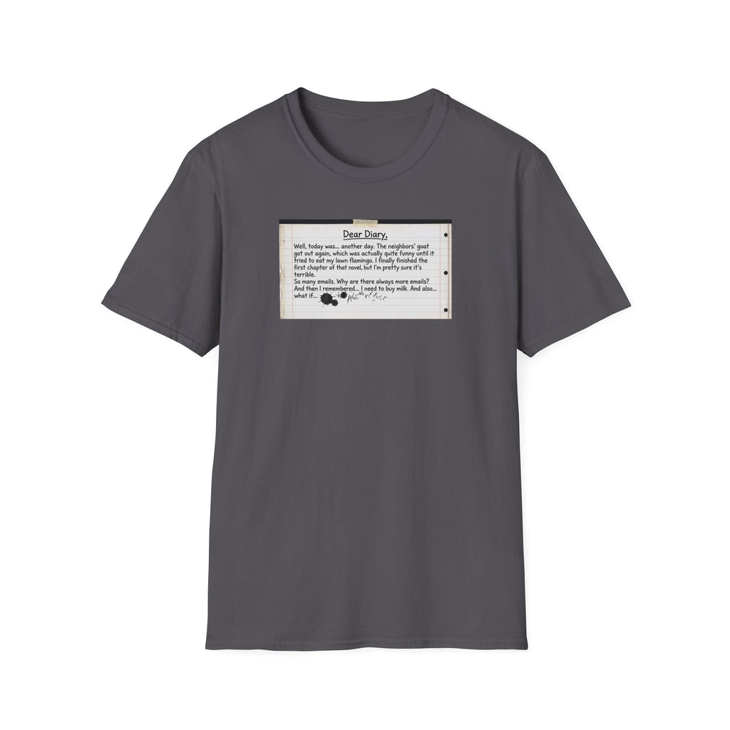 T‑Shirt — Funny "Dear Diary" Journal Quote Tee (Relatable Humor Gift)