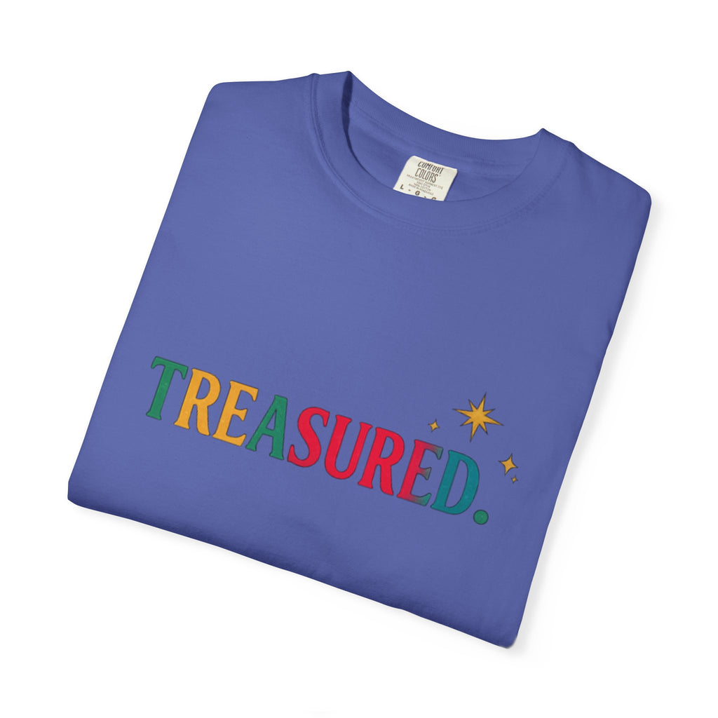 Treasured T-Shirt — Colorful Retro Text Graphic Tee