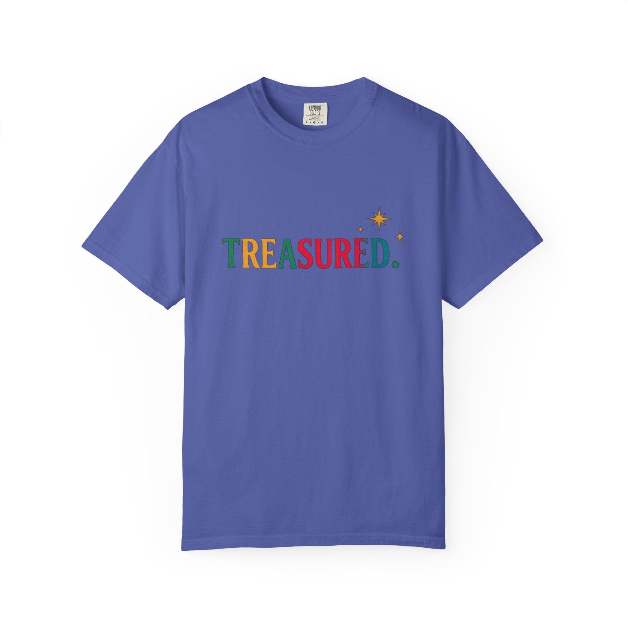 Treasured T-Shirt — Colorful Retro Text Graphic Tee