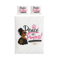 Peace and Progress Cotton Bed Set – Empowering Afrocentric Duvet Cover & Pillowcases
