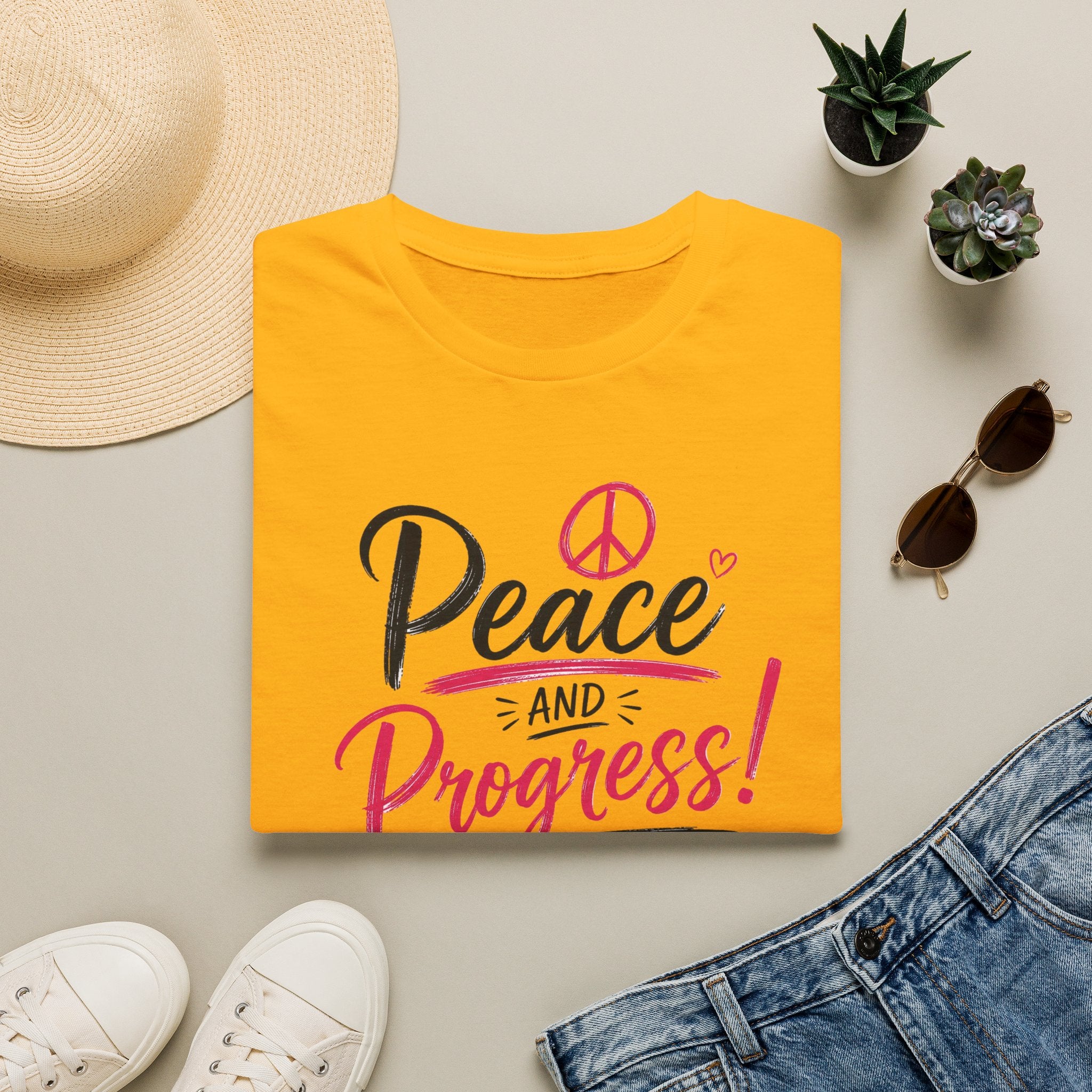 Peace & Progress Unisex Softstyle Tee | 12 Colors, S–4XL
