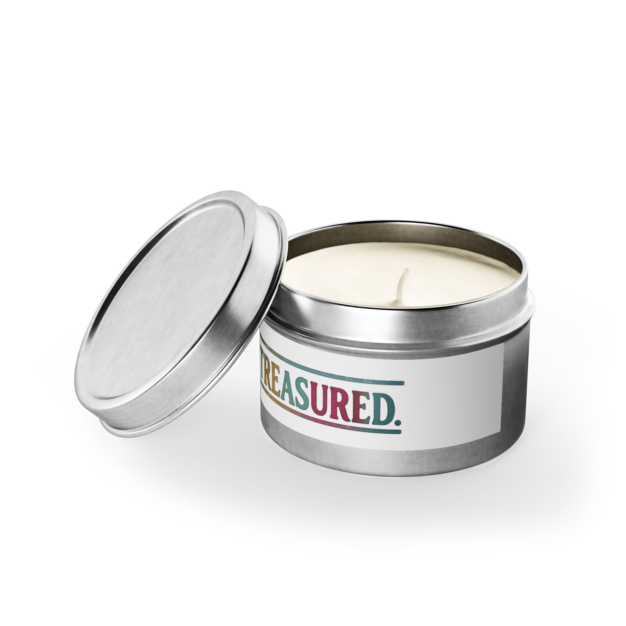 Treasured Tin Candle – Scented Travel Candle with Colorful Retro Label