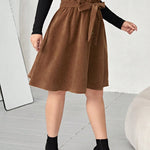 Polyester Umbrella Skirt Retro Slimming High Waist Casual thumbnail 10