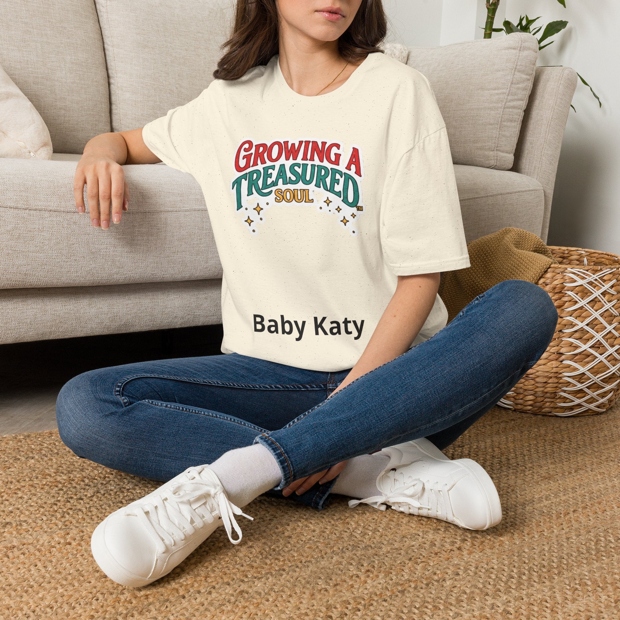 Growing a Treasured Soul T-Shirt — Personalized Baby Name