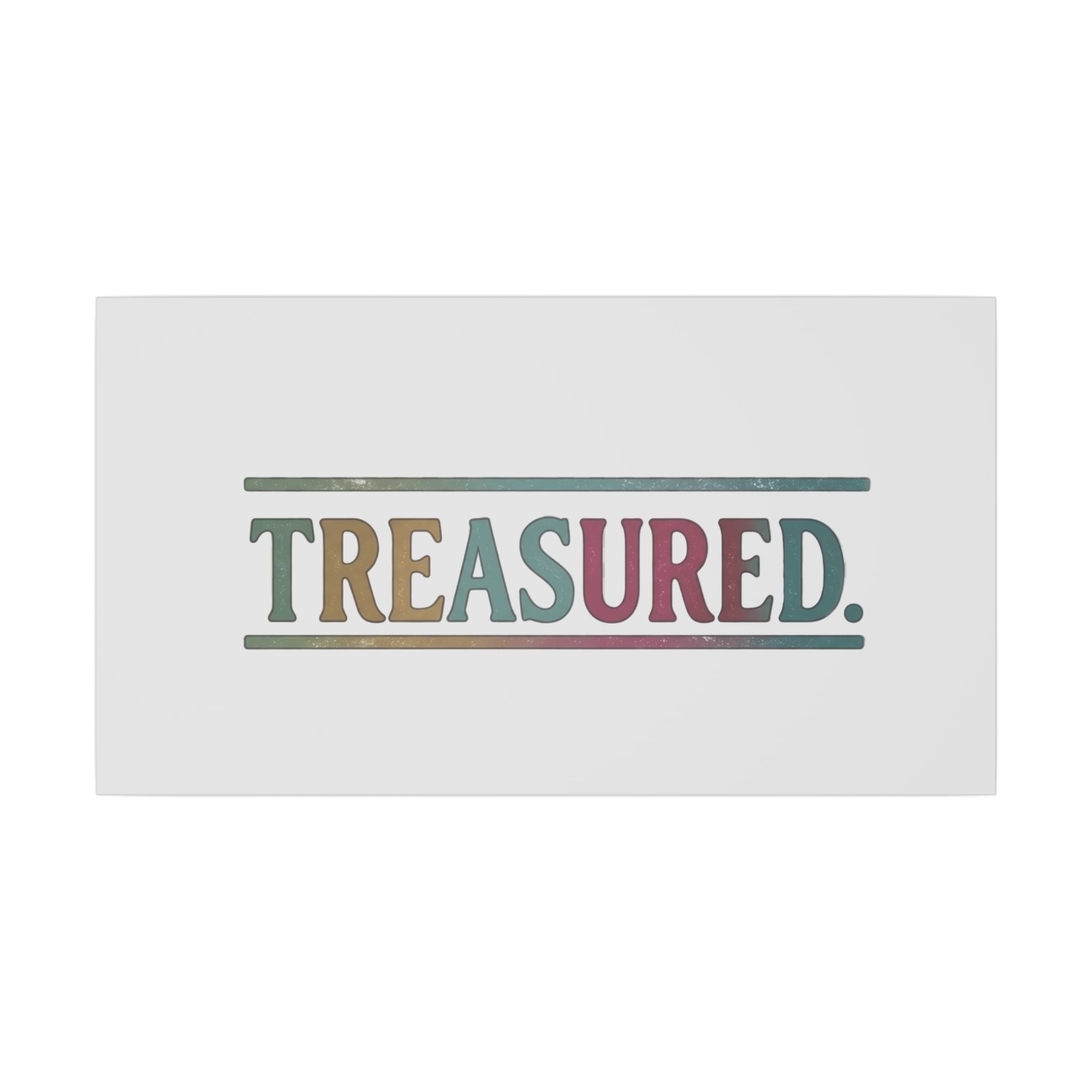 Treasured Stretched Canvas Wall Art — Colorful Inspirational Typography
