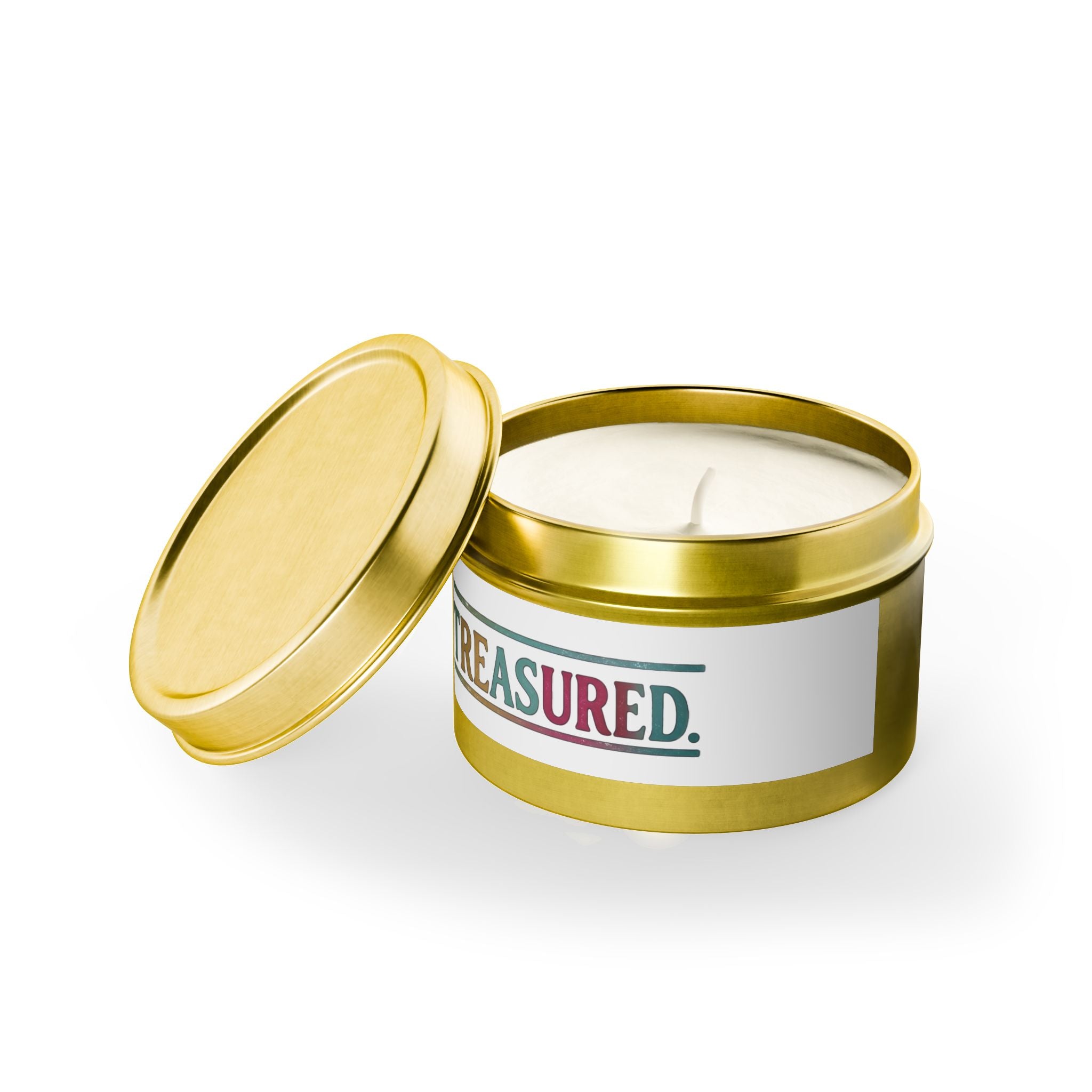 Treasured Tin Candle – Scented Travel Candle with Colorful Retro Label