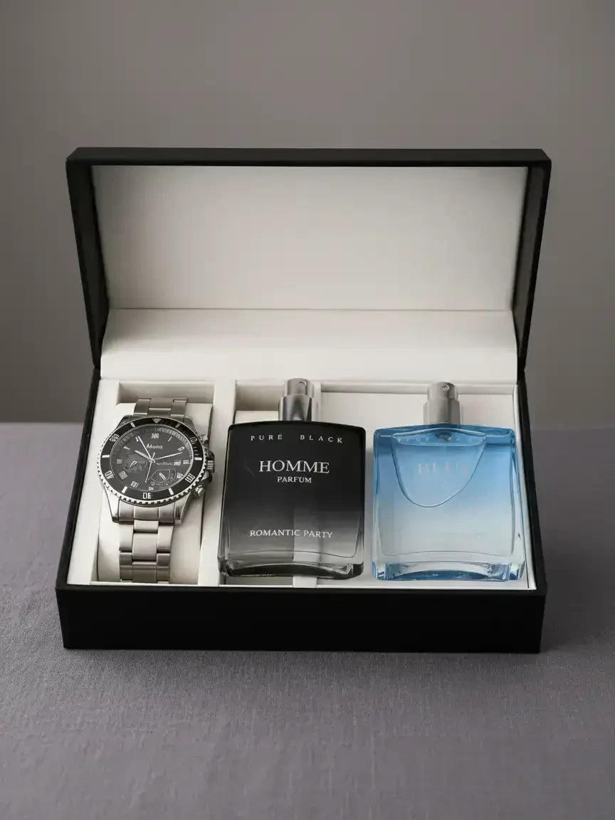 Quartz Watch and Fragrance Gift Set