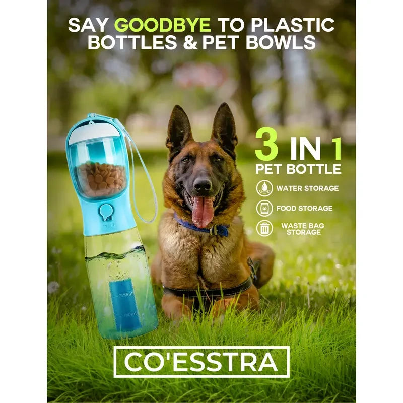 3-in-1 Portable Pet Water Bottle