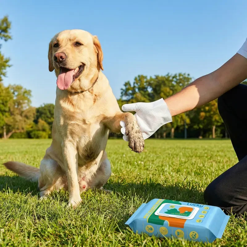 Luckymyth No Rinse Pet Bathing Mitts