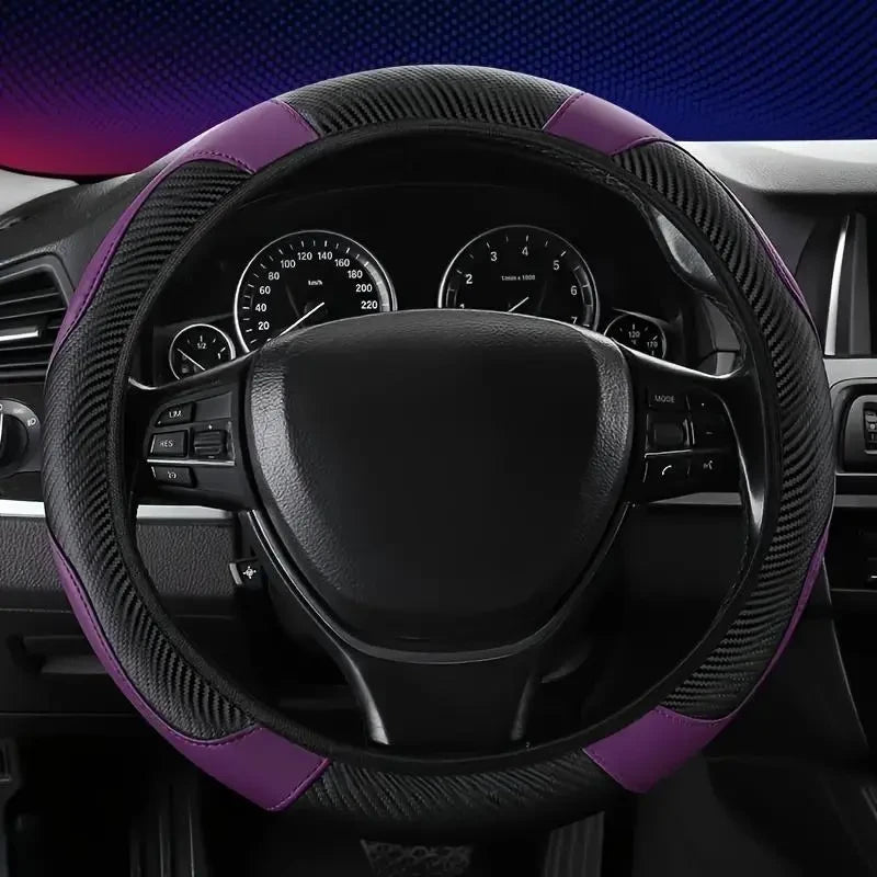 Non-Slip PU Leather Steering Wheel Cover