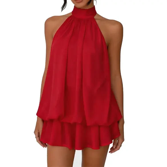 Minimalist Open-Back Halter Dress