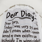 Diary Shower Curtain — Funny 'Dear Diary' Notebook