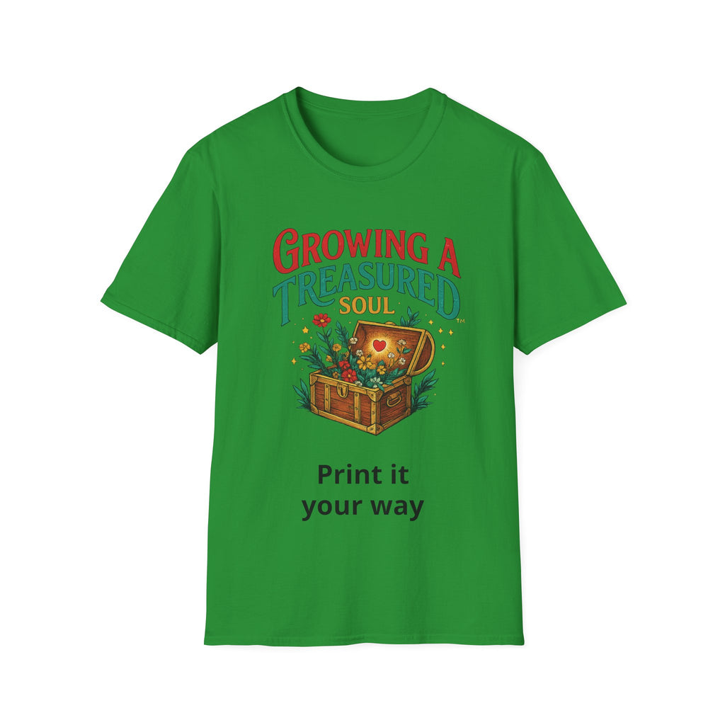 Growing a Treasured Soul T-Shirt — Inspirational Floral Treasure Chest Tee