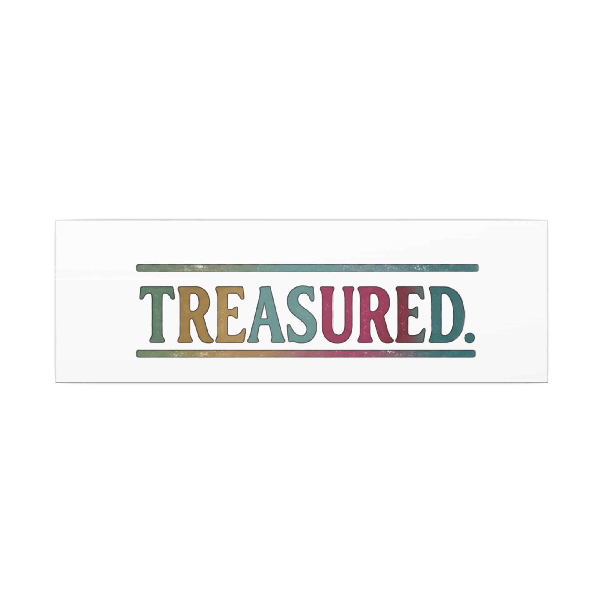 Treasured Stretched Canvas Wall Art — Colorful Inspirational Typography