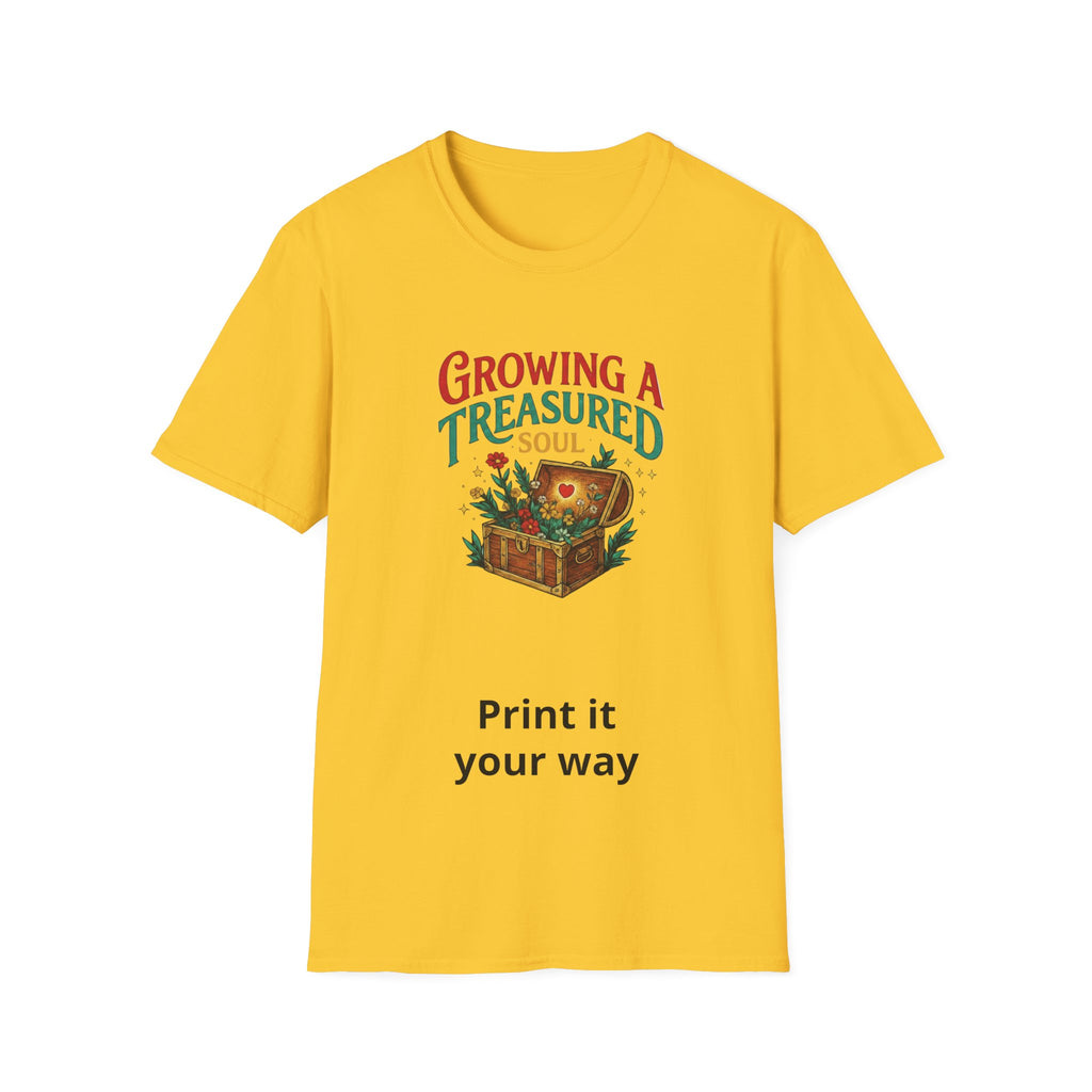 Growing a Treasured Soul T-Shirt — Inspirational Floral Treasure Chest Tee