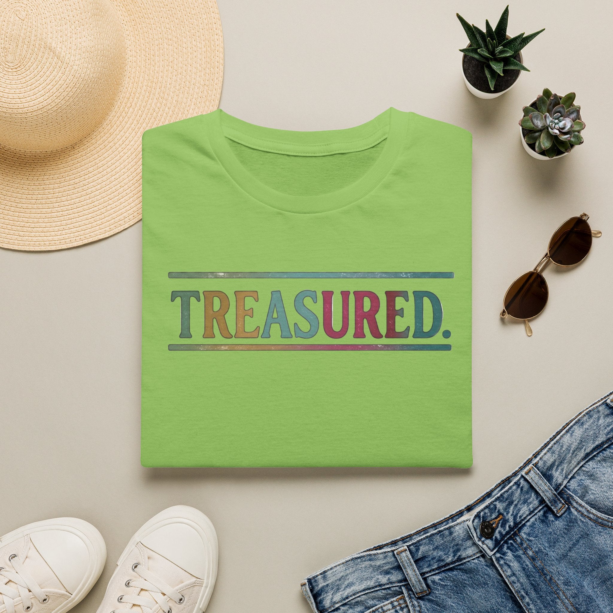 T-Shirt — 'Treasured' Colorful Retro Graphic Tee