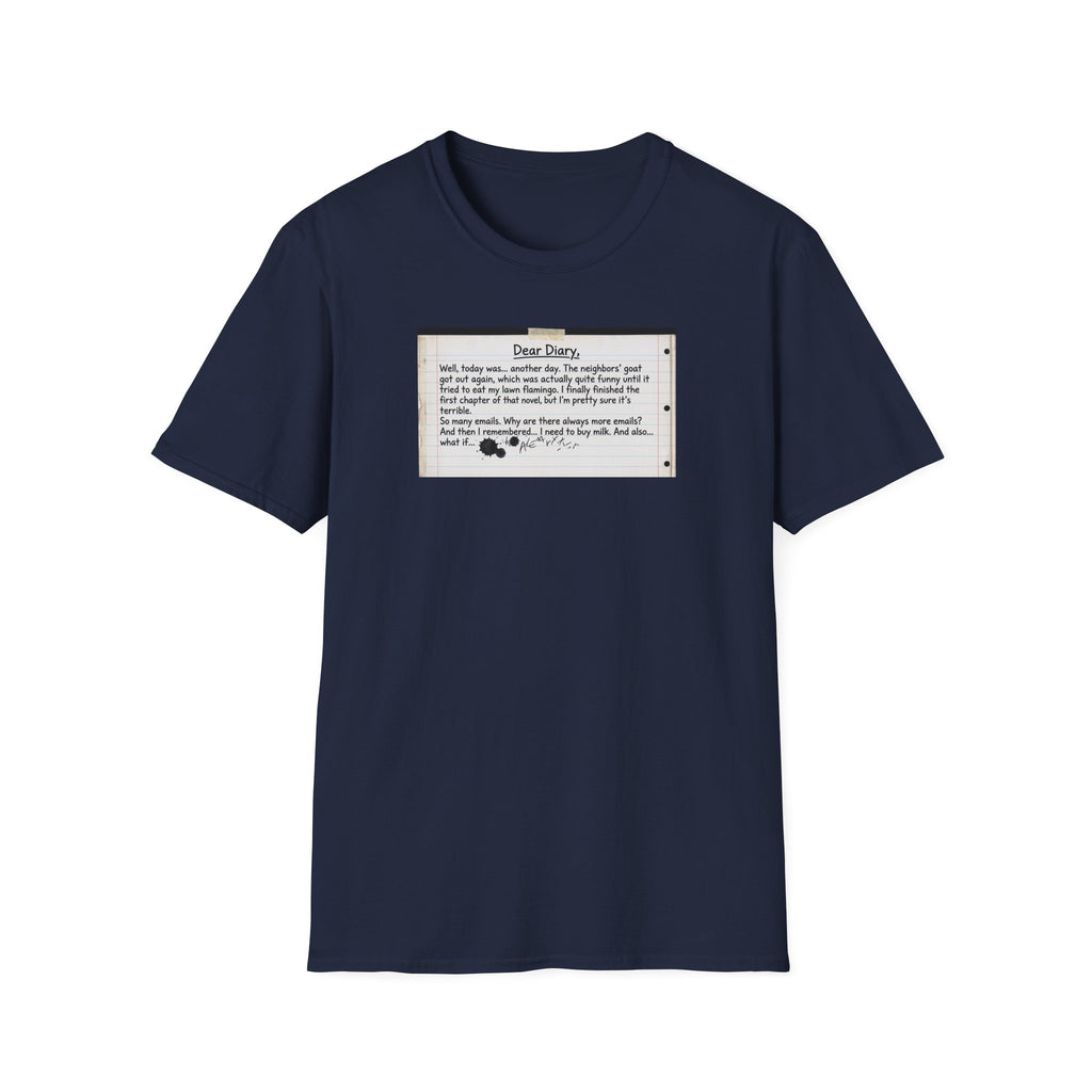 T‑Shirt — Funny "Dear Diary" Journal Quote Tee (Relatable Humor Gift)