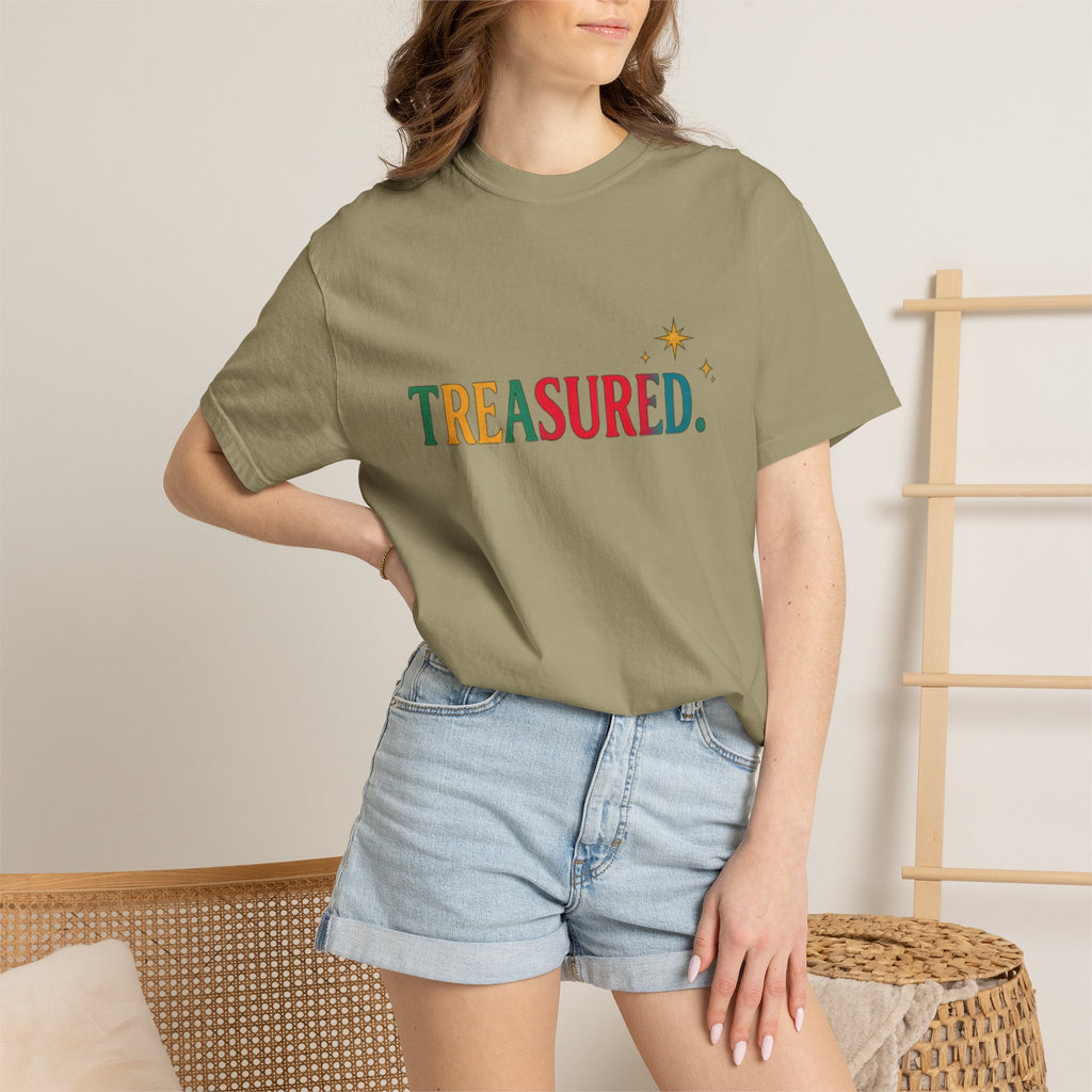Treasured T-Shirt — Colorful Retro Text Graphic Tee