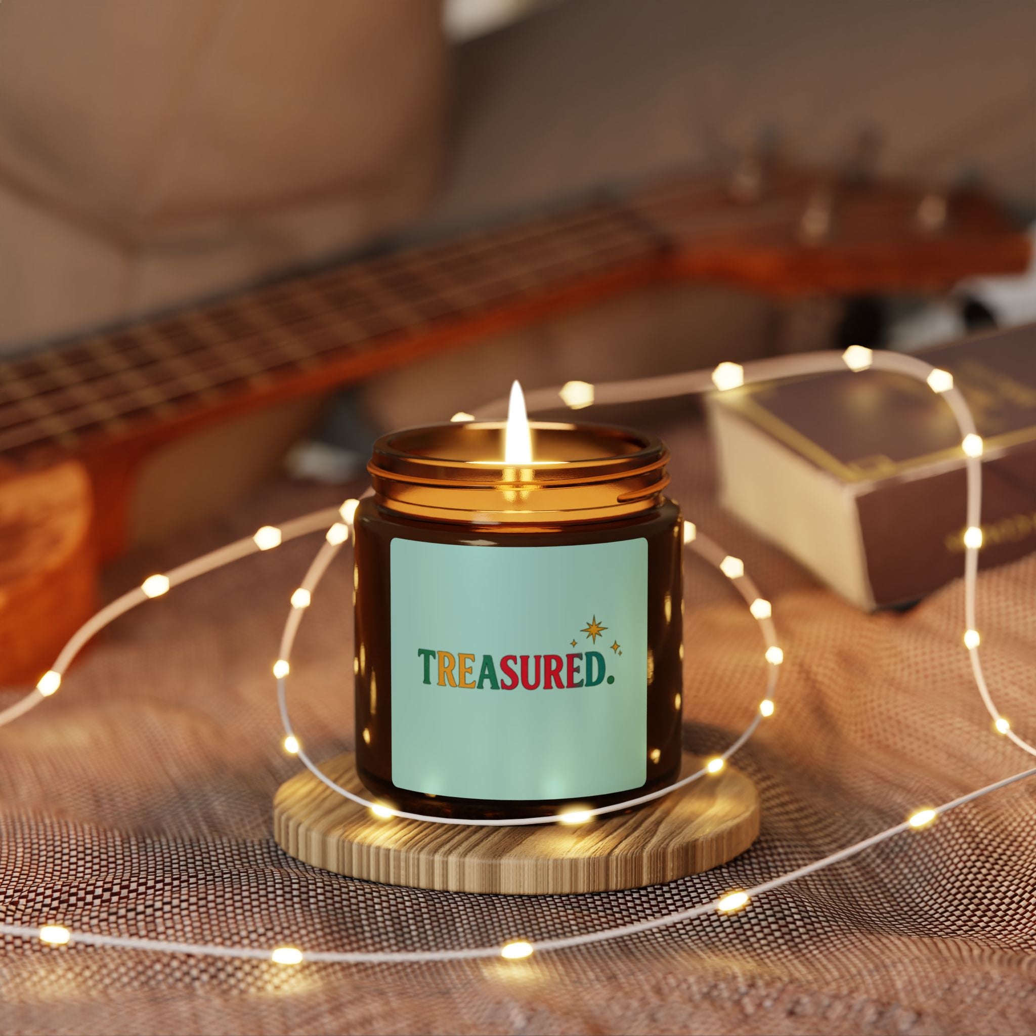 Treasured Scented Soy Candle — Amber Jar (Multi-Size)