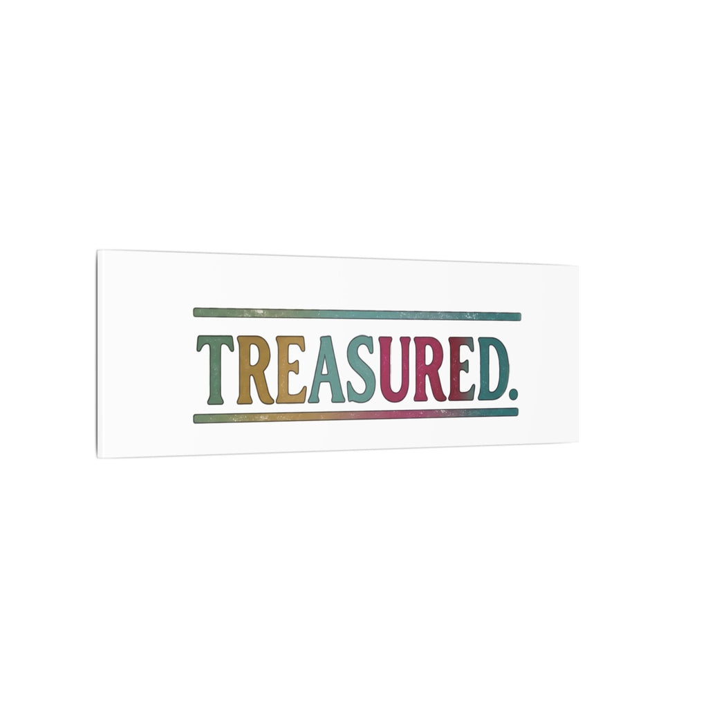 Treasured Stretched Canvas Wall Art — Colorful Inspirational Typography