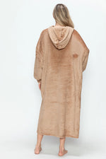 Double Take Full Size Pocketed Hooded Midi Lounge Dress thumbnail 13