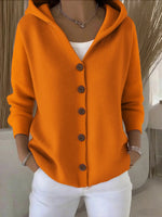 Button-Front Hooded Knit Cardigan | Relaxed Fit Sweater thumbnail 19