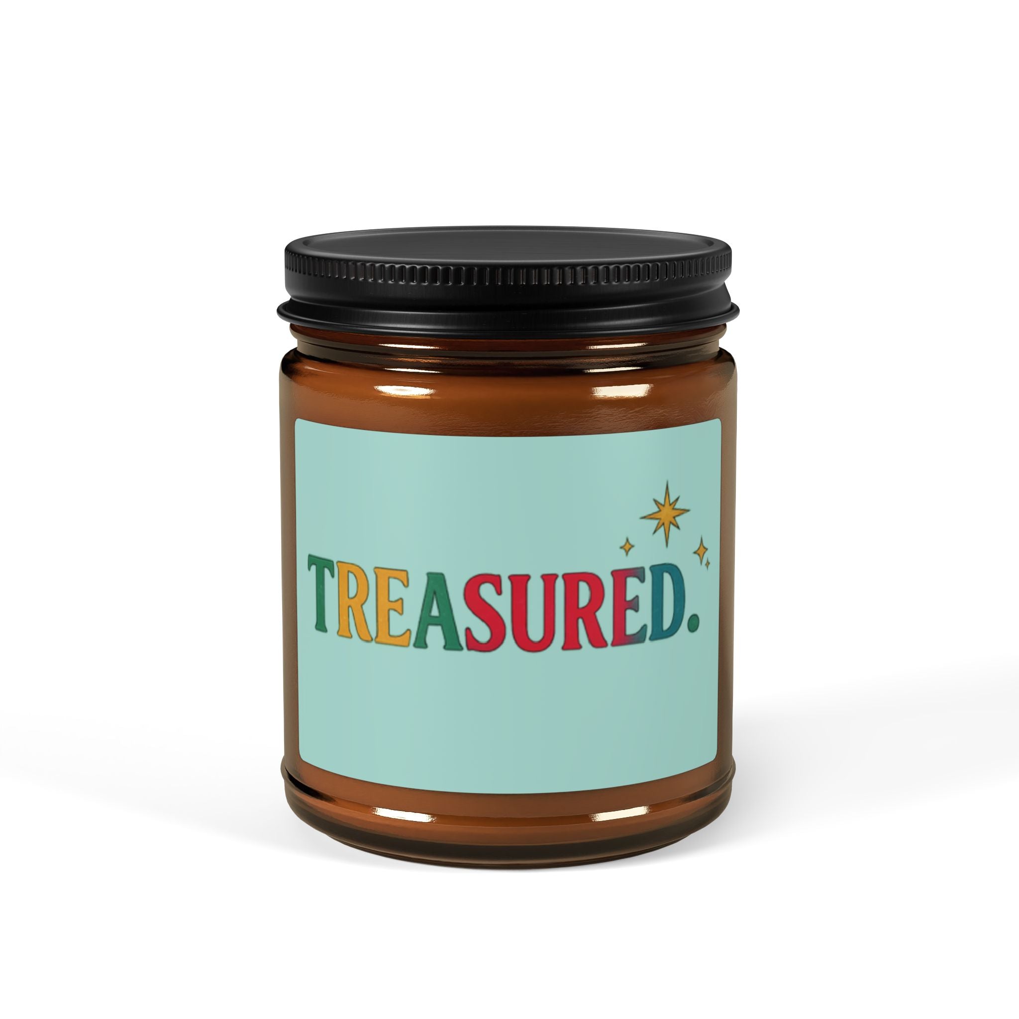 Treasured Scented Soy Candle — Amber Jar (Multi-Size)