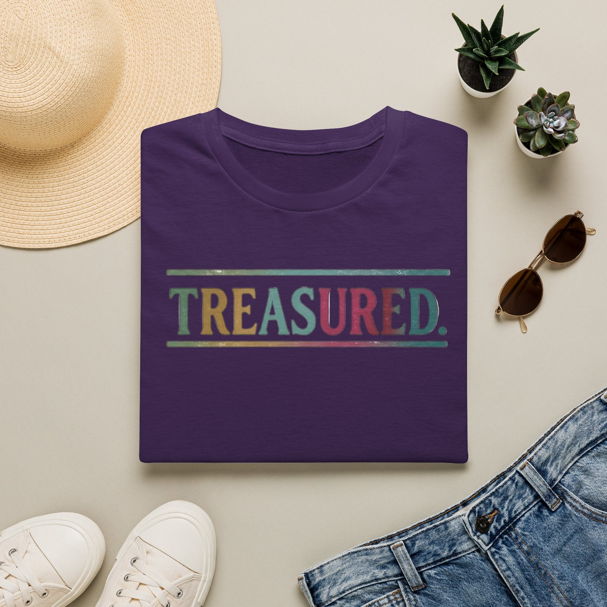 T-Shirt — 'Treasured' Colorful Retro Graphic Tee