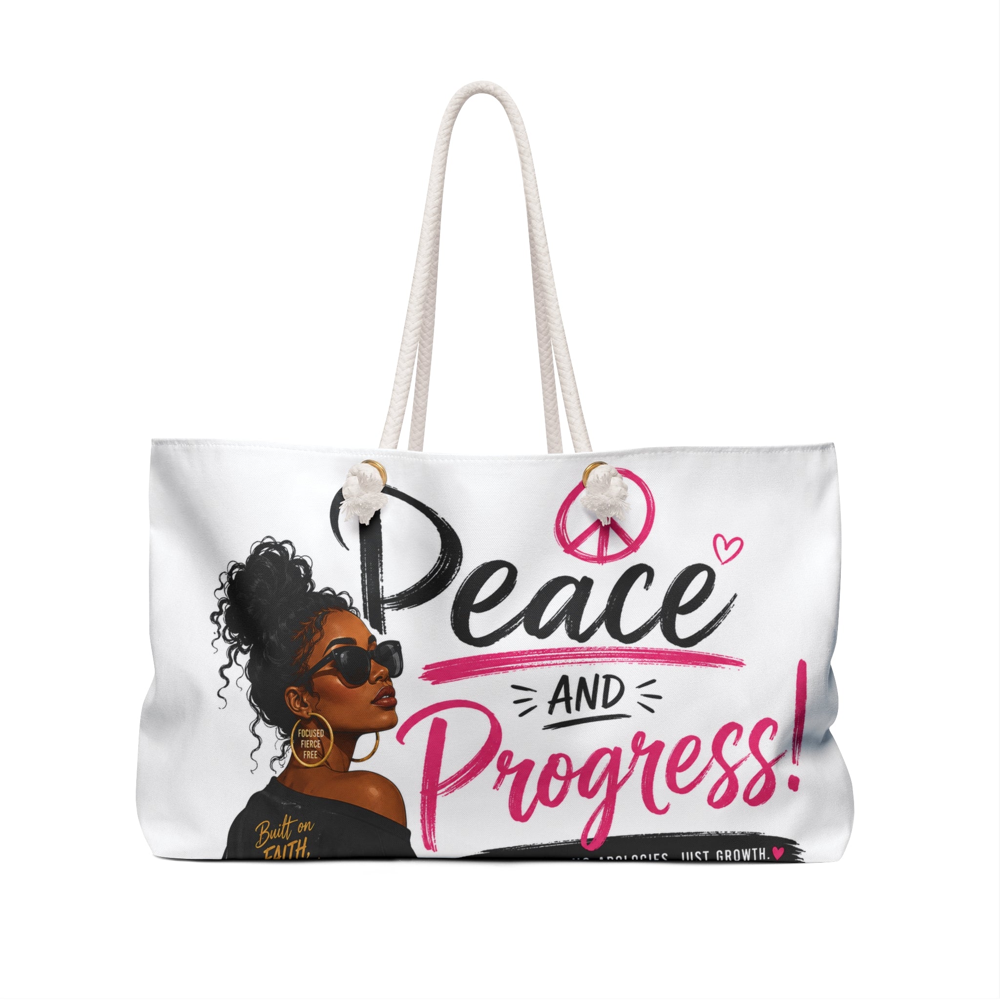Peace and Progress Weekender Bag — Empowerment Travel Tote