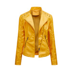 Women's Leather Jackets Women's Short Jackets Slim Thin Leather Jackets Ladies Motorcycle Suits thumbnail 20