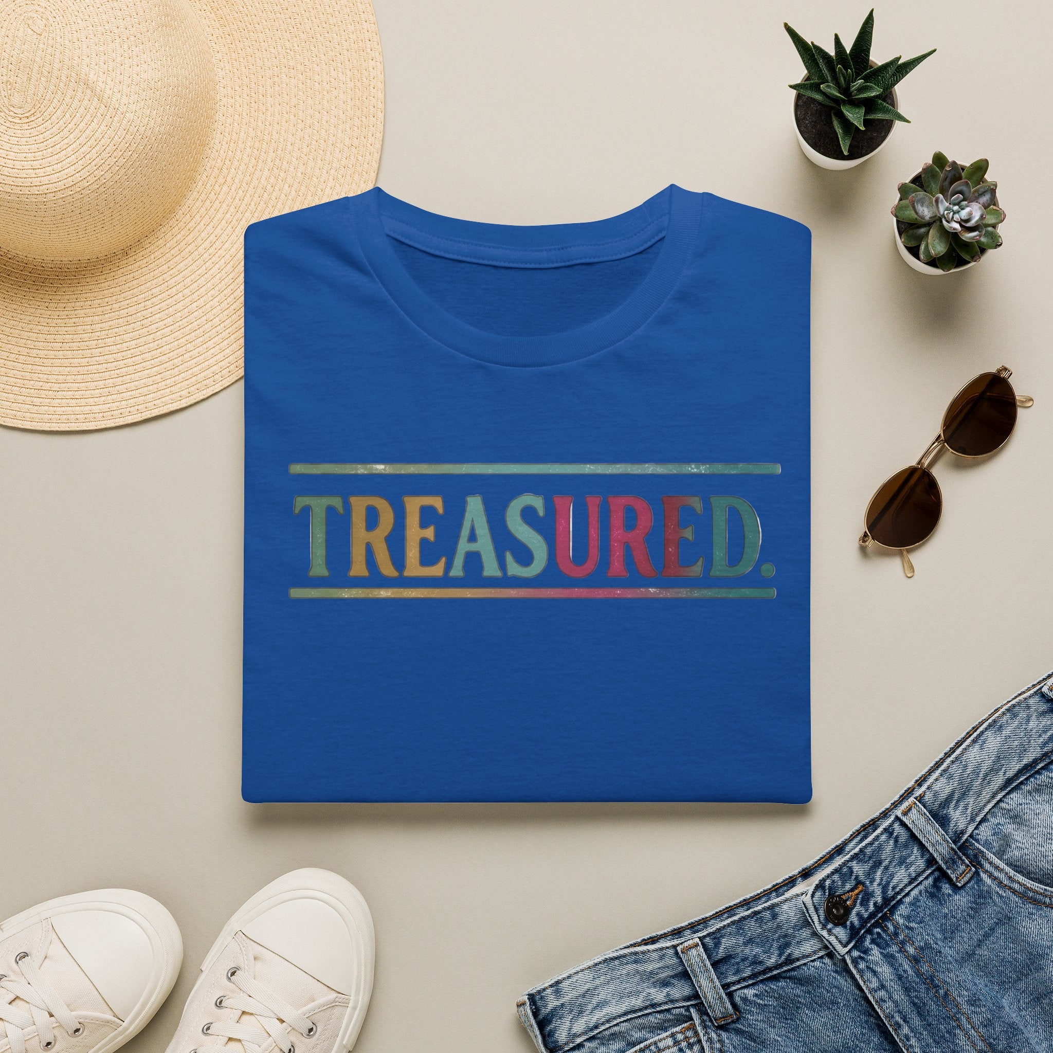 T-Shirt — 'Treasured' Colorful Retro Graphic Tee