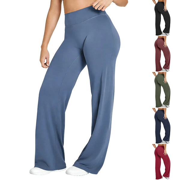 Women's Straight-Leg Yoga Pants – Loose Fit Workout & Fitness Trousers