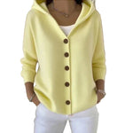 Button-Front Hooded Knit Cardigan | Relaxed Fit Sweater thumbnail 14