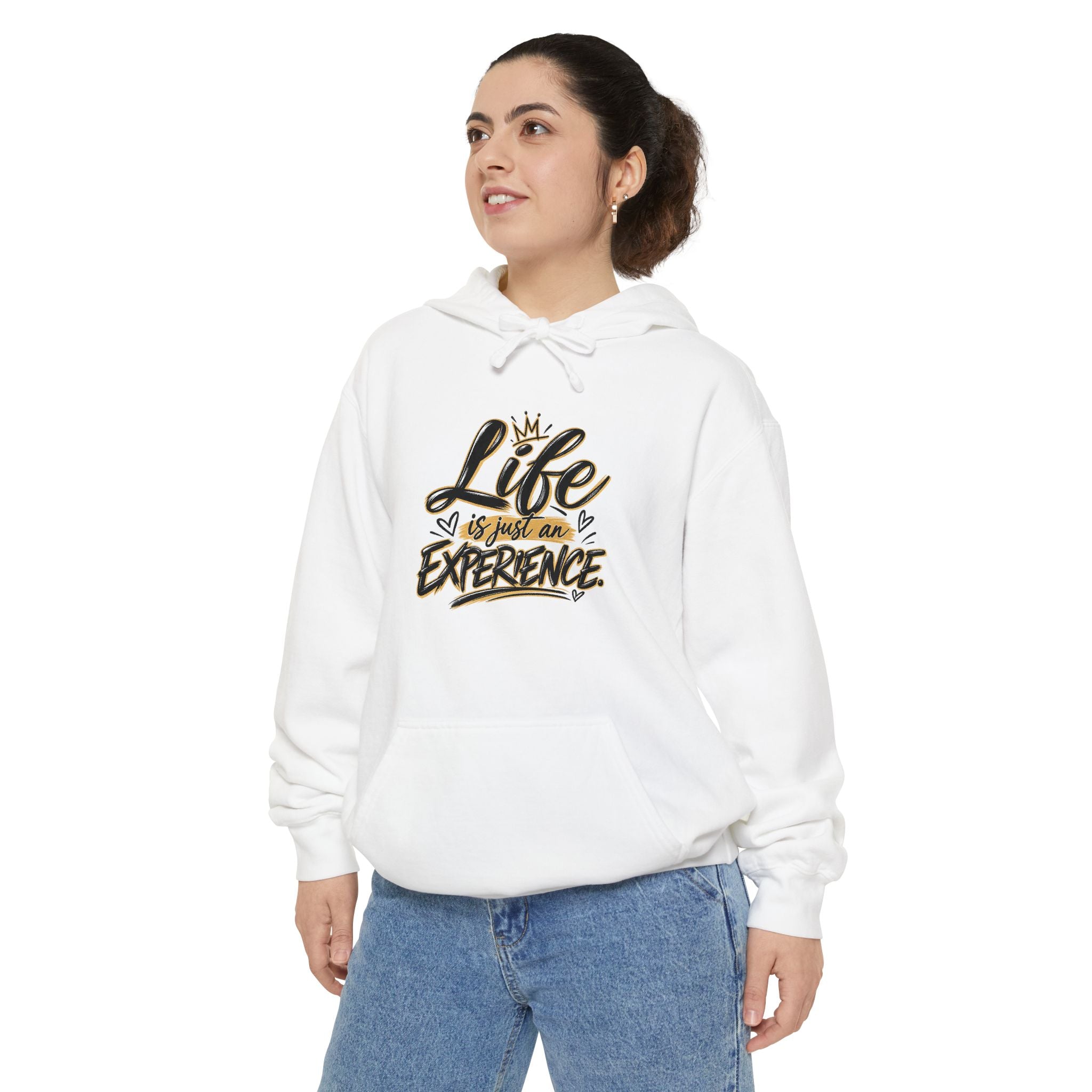 Hoodie — “Life is just an Experience” Inspirational Graphic Hoodie