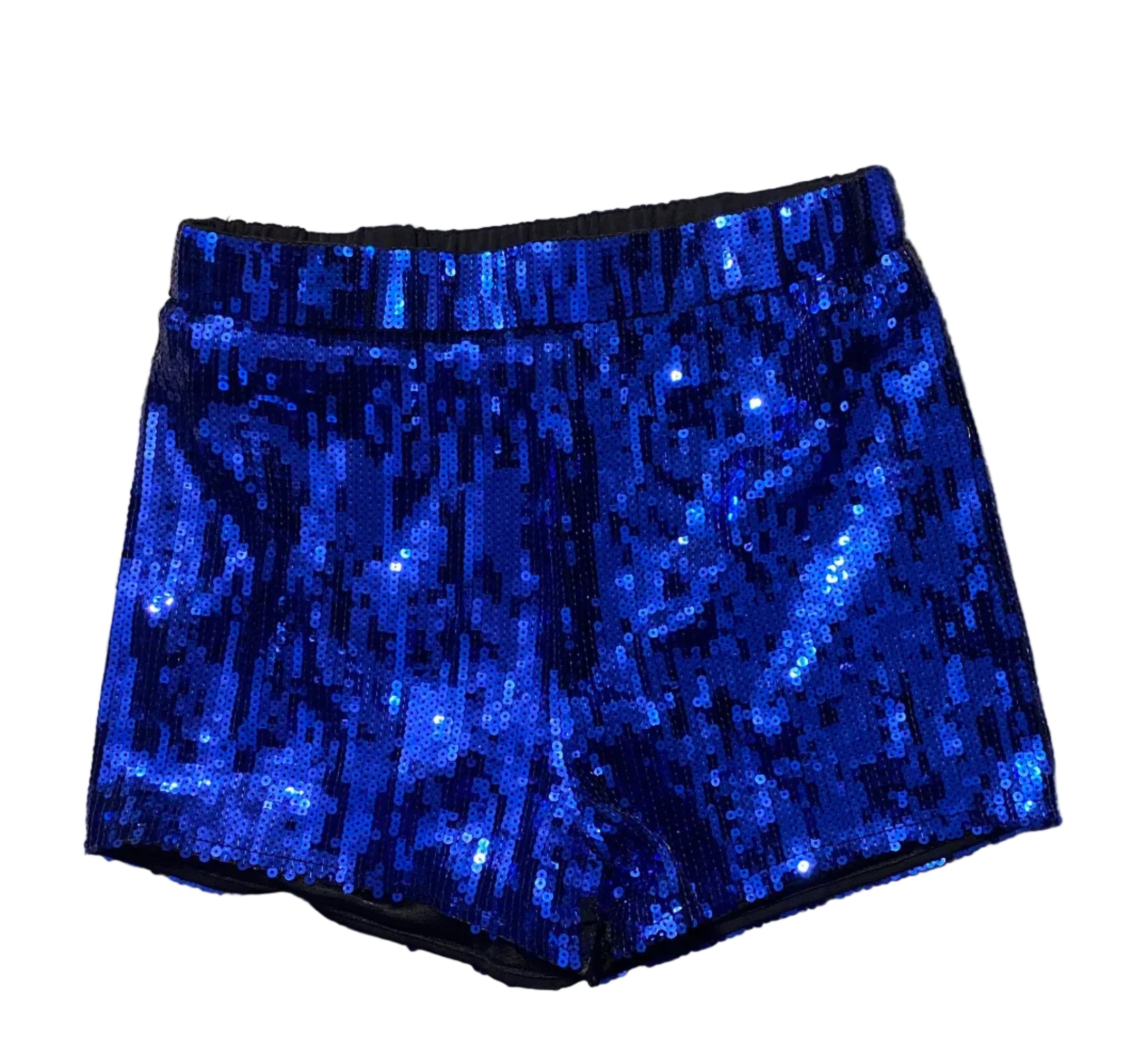 Royal Blue Sequin Mini Shorts