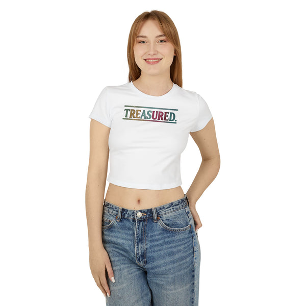 Treasured Crop Tee — Women’s Graphic Baby T-Shirt