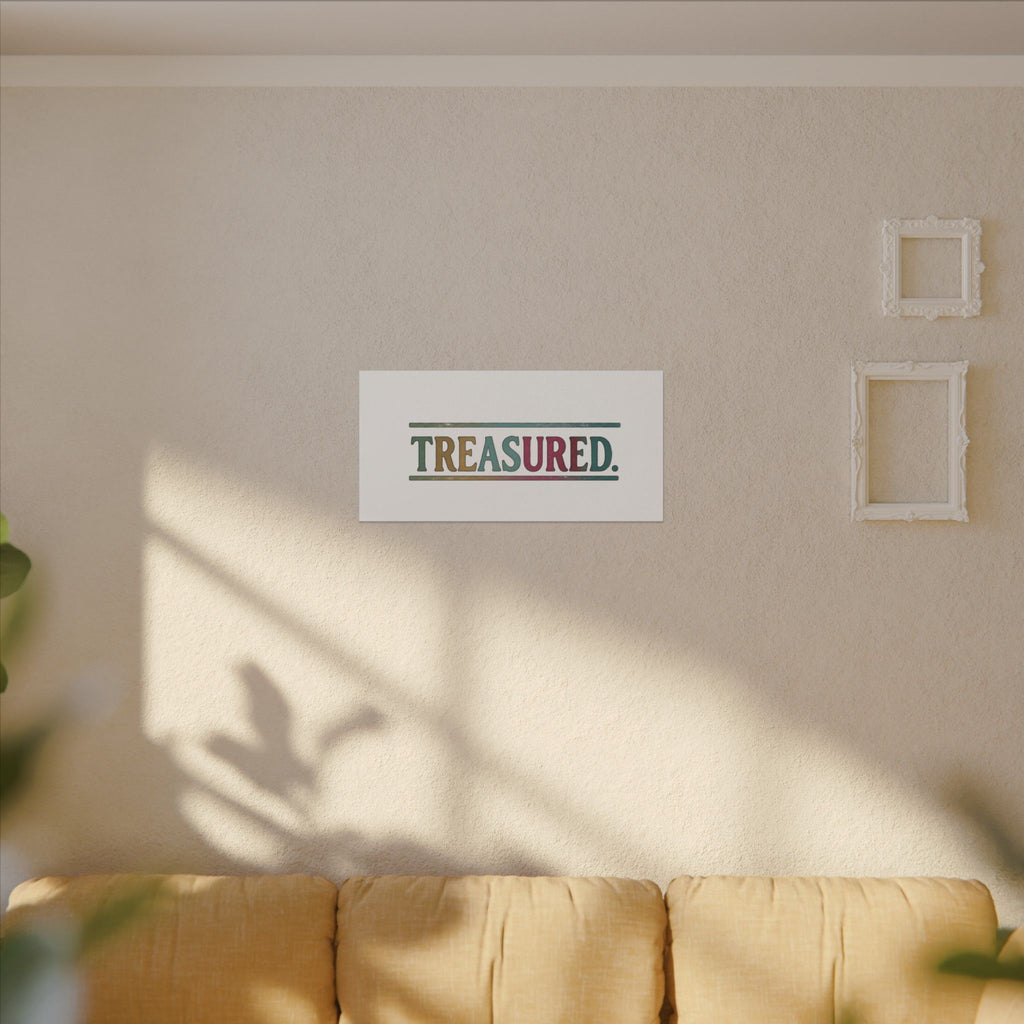 Treasured Stretched Canvas Wall Art — Colorful Inspirational Typography