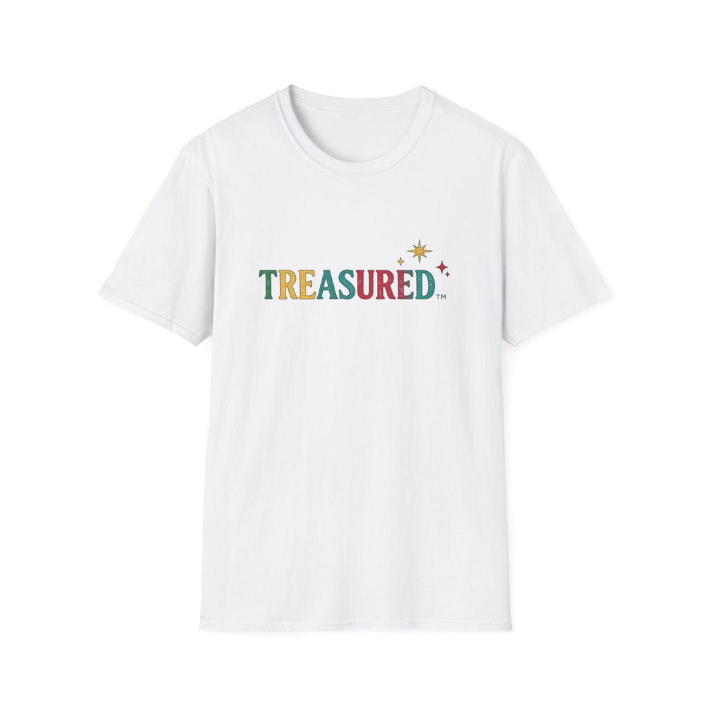 Treasured Graphic T-Shirt — Colorful Retro Lettering with Star Accent