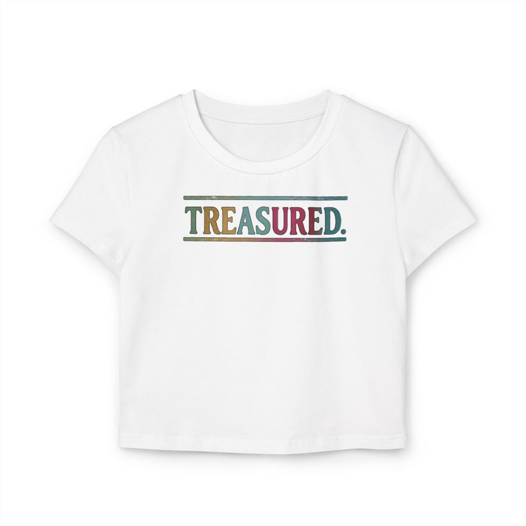 Treasured Crop Tee — Women’s Graphic Baby T-Shirt
