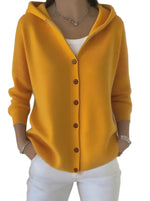 Button-Front Hooded Knit Cardigan | Relaxed Fit Sweater thumbnail 11