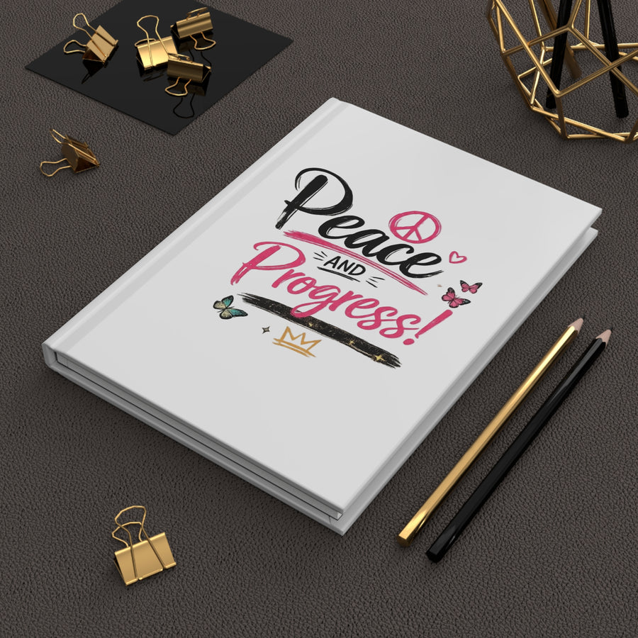 Peace and Progress Hardcover Journal — Notebook