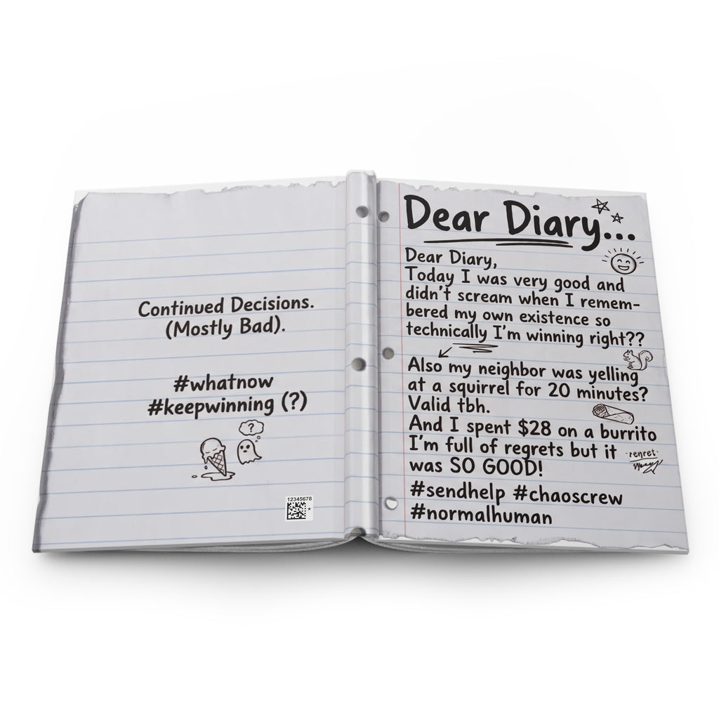 Dear Diary Funny Journal — Humorous Hardcover Notebook for Teens & Young Adults
