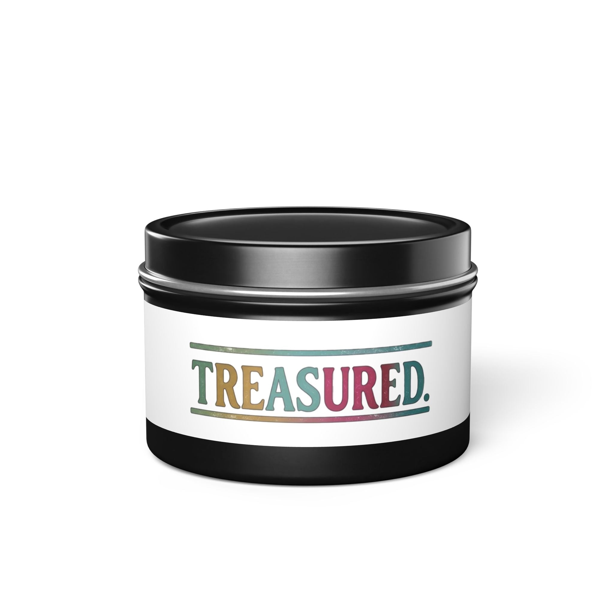 Treasured Tin Candle – Scented Travel Candle with Colorful Retro Label