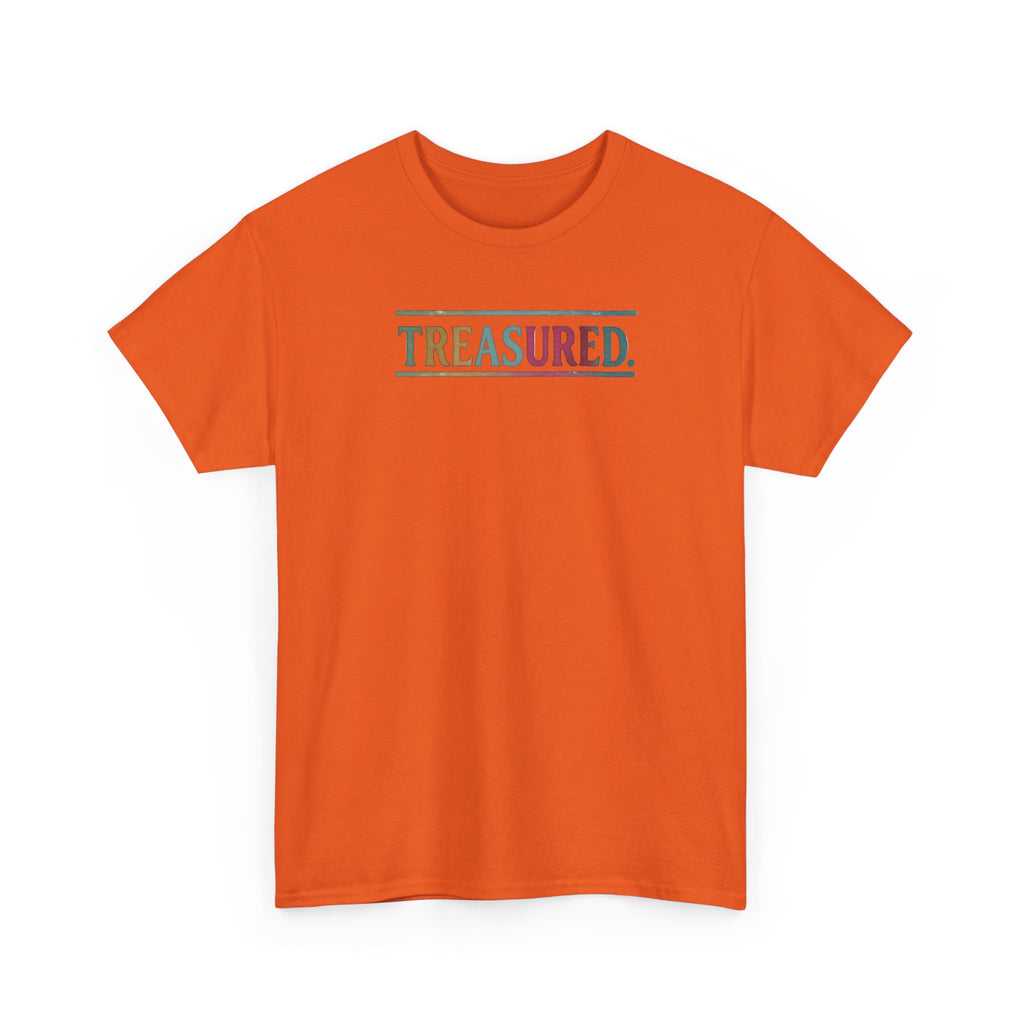 Treasured Rainbow Tee – Inspirational 'TREASURED' Graphic T-Shirt