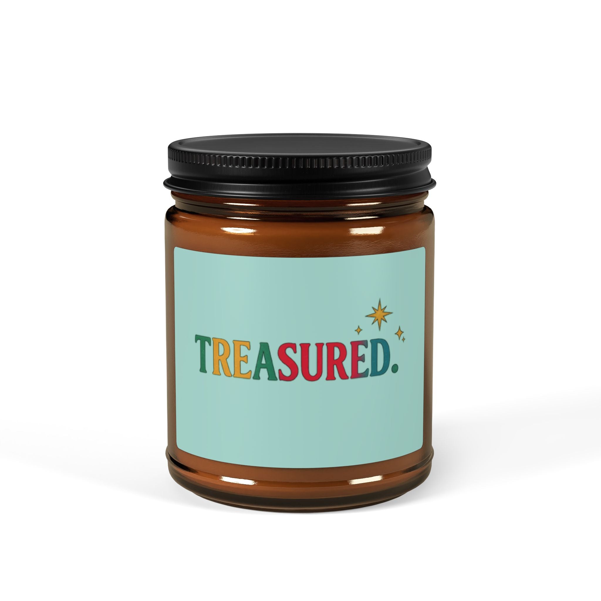 Treasured Scented Soy Candle — Amber Jar (Multi-Size)