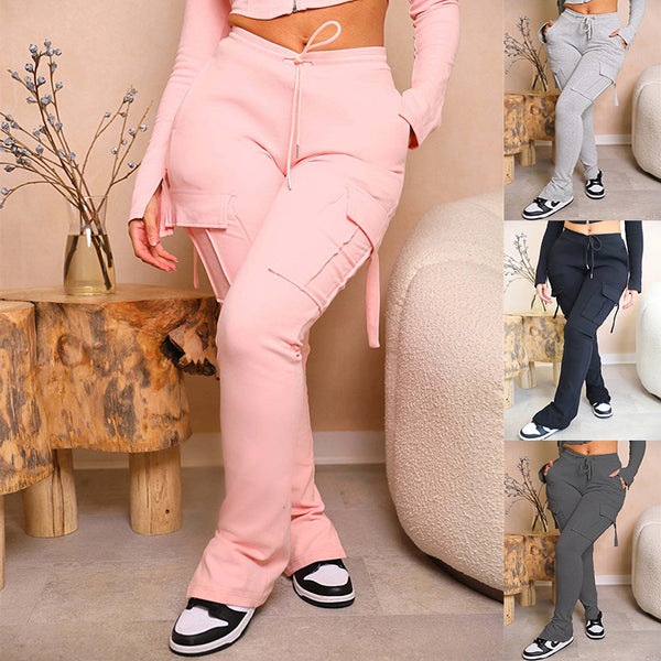 Mix-and-match cropped zip jacket and cargo pants
