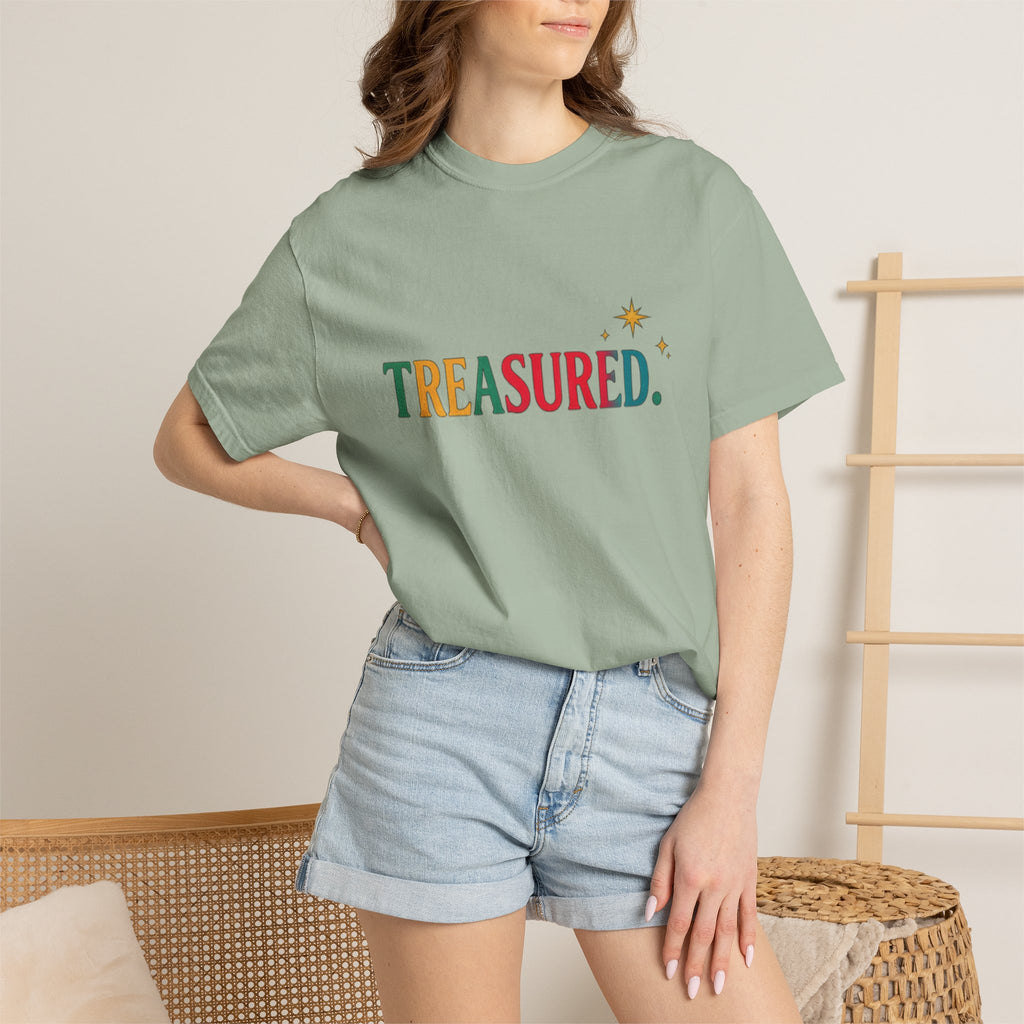 Treasured T-Shirt — Colorful Retro Text Graphic Tee