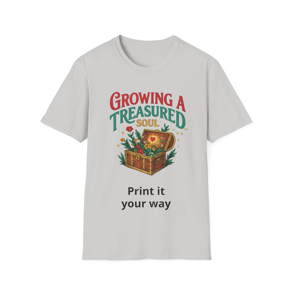 Growing a Treasured Soul T-Shirt — Inspirational Floral Treasure Chest Tee