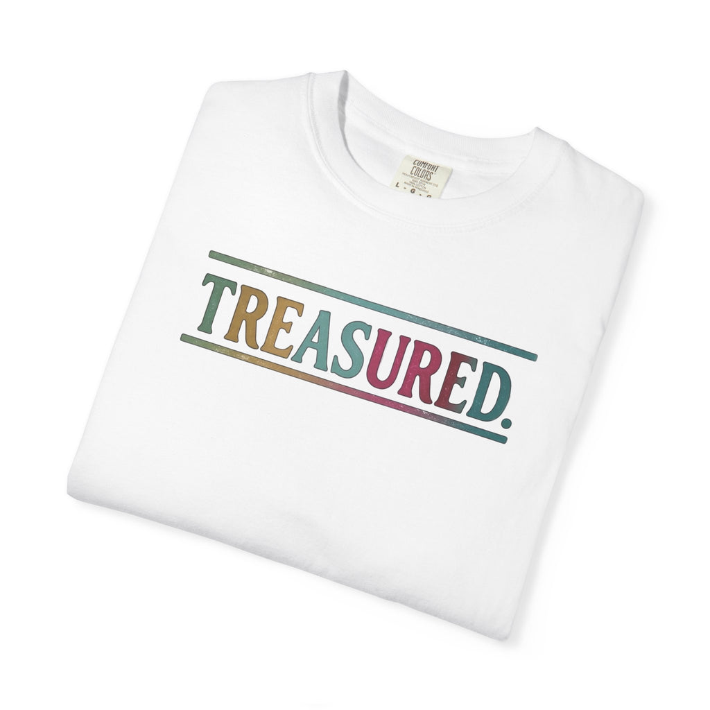 Treasured T-Shirt — Retro Multicolor Typography Tee